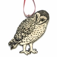 Image 1 of Barn Owl Tree Ornament
