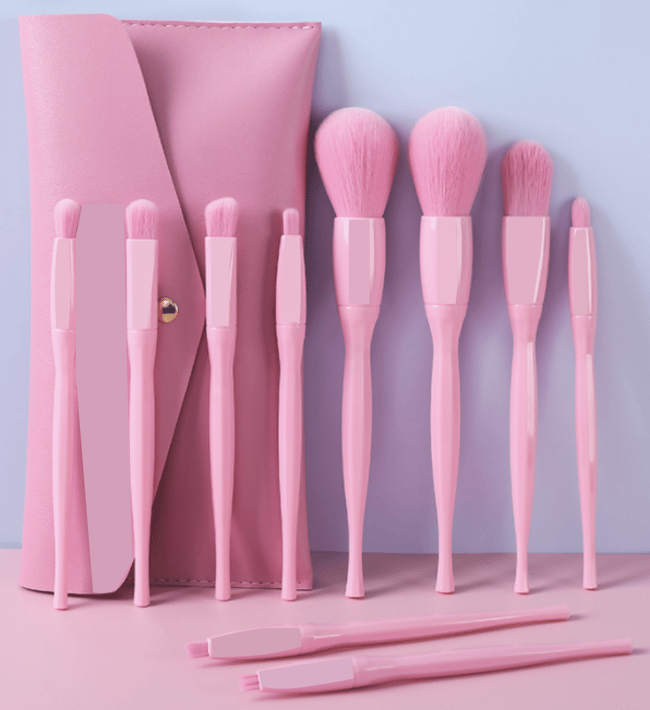 Sugar Pink Makeup Brush Set