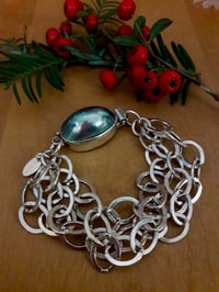 Image 1 of Mother of Pearl Clasp Chain Bracelet 4SD