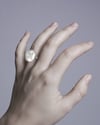 Silver X DOT ring