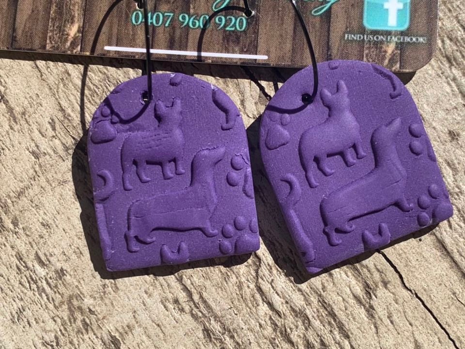Image of Dachshund/French bulldog statement earrings