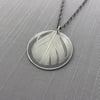 Sterling Silver Feather Circle Necklace