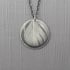 Sterling Silver Feather Circle Necklace Image 3