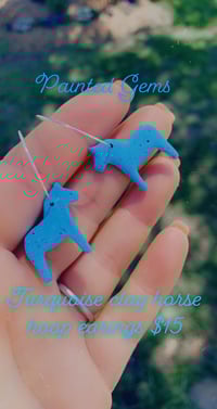 Image 1 of Horse hoop earrings