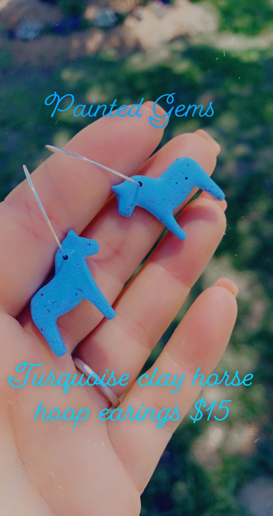Image of Horse hoop earrings