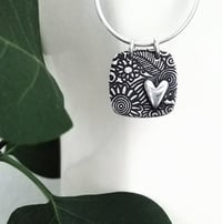 Image 1 of Sunflower Tapestry Heart Necklace