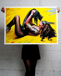 Image 3 of 'LUCKY BLACK CAT' Extremely Limited Edition Giclee Print