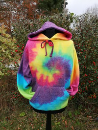 Image 2 of Adult unisex rainbow spiral hoodie