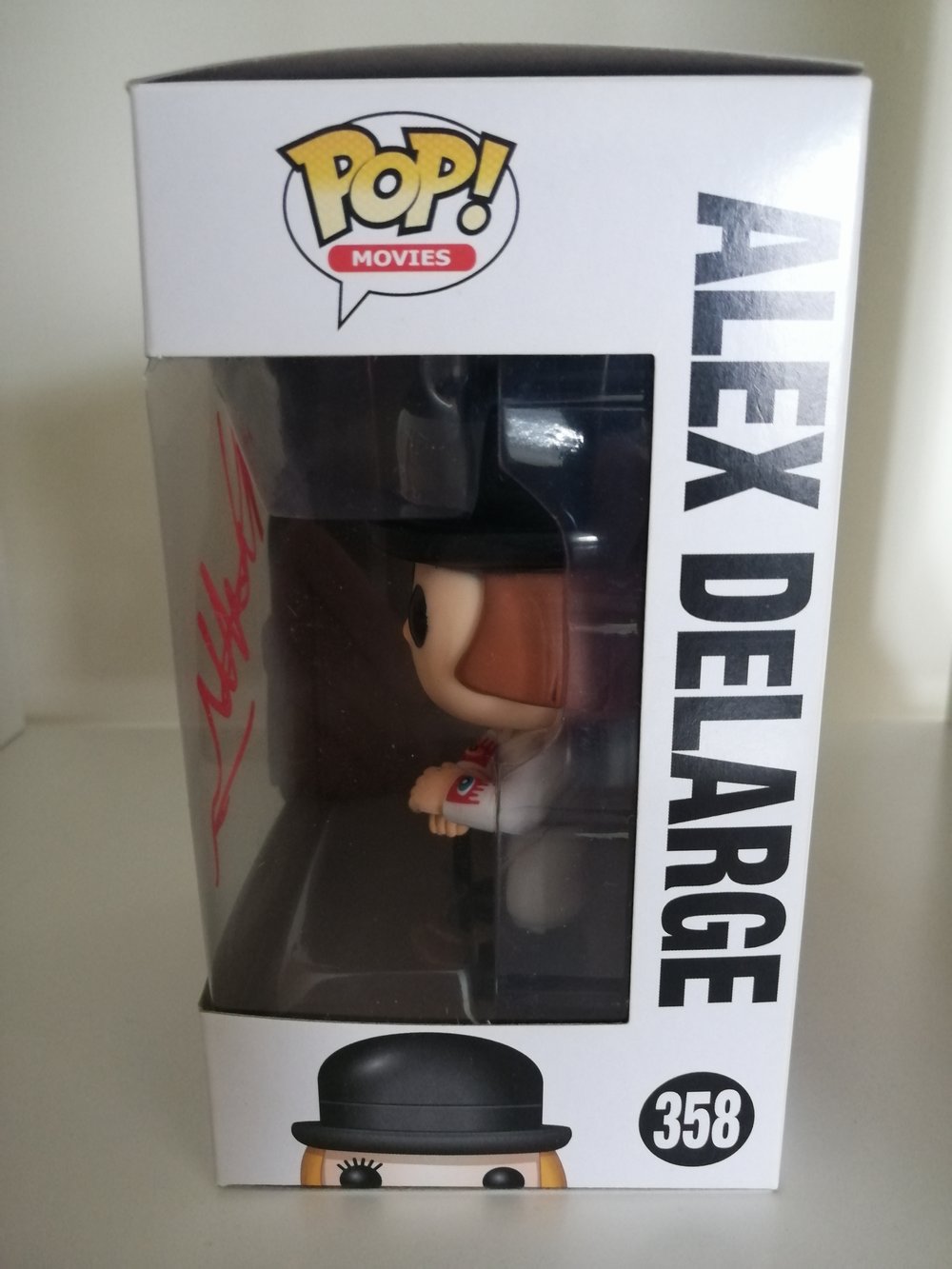 MALCOLM MCDOWELL Signed Clockwork Orange Funko Pop