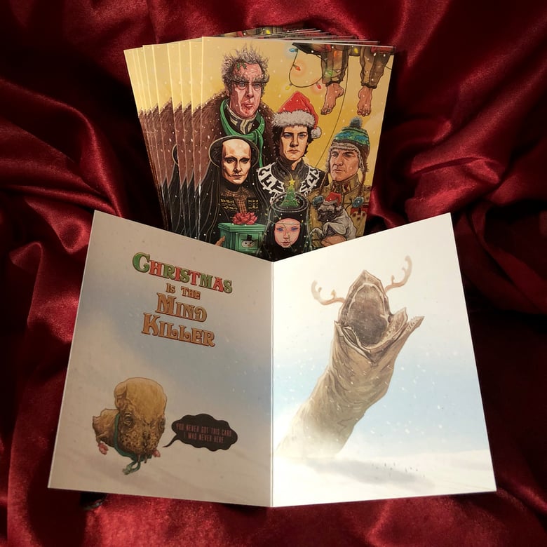Image of 10 PACK Christmas is the Mind Killer XMAS CARDS