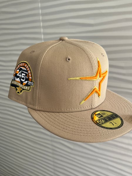Image of Tan Houston Astros Fitted Hats
