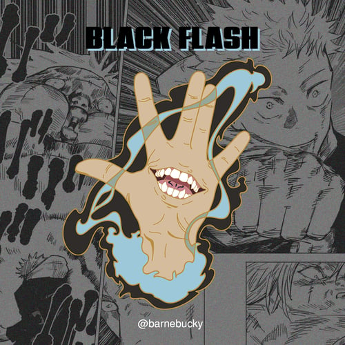 Image of BLACK FLASH ✤ [enamel pin]