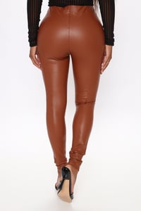 Image 3 of Cognac Leather Pants 