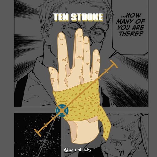 Image of TEN STROKE ✤ [enamel pin]