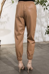 Image 2 of Leather Jogger Pants 
