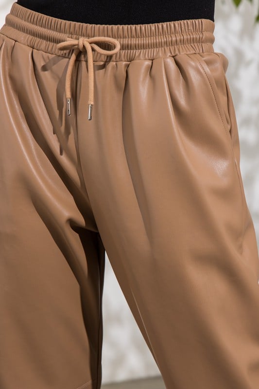 Leather Jogger Pants 