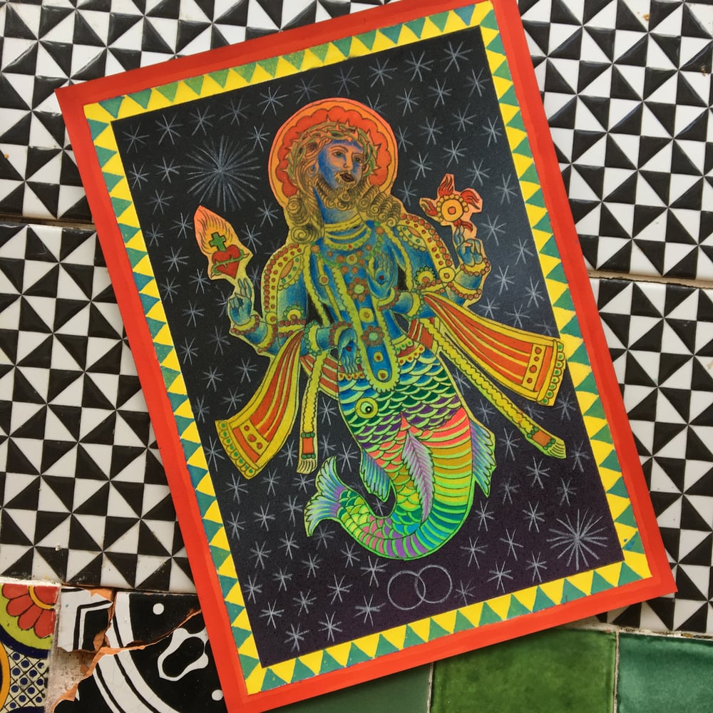Image of Fishnu in the Sky with Diamonds / a Jesus Christ Vishnu Star 