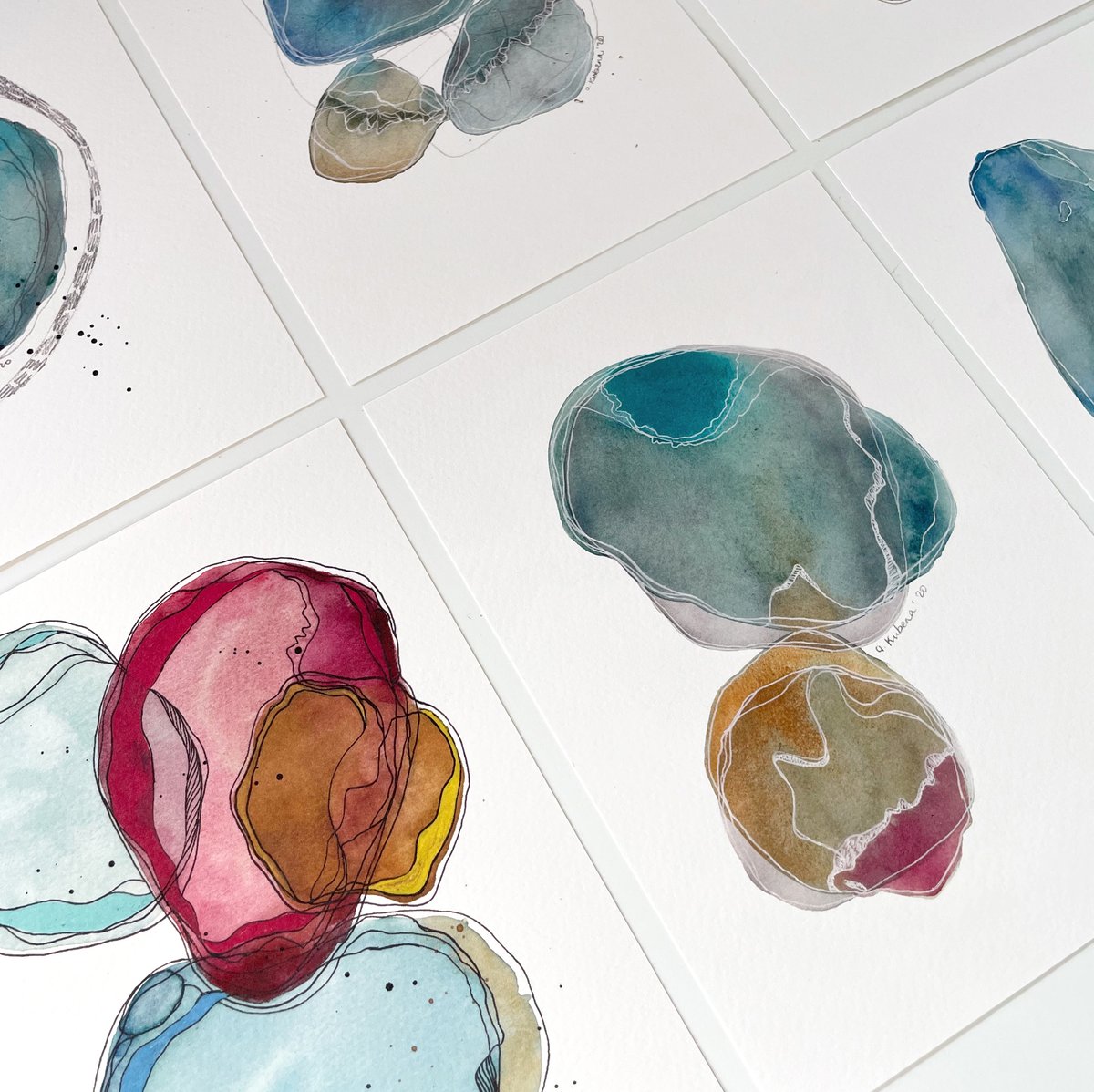 Art Print Flat Blank Card Sets