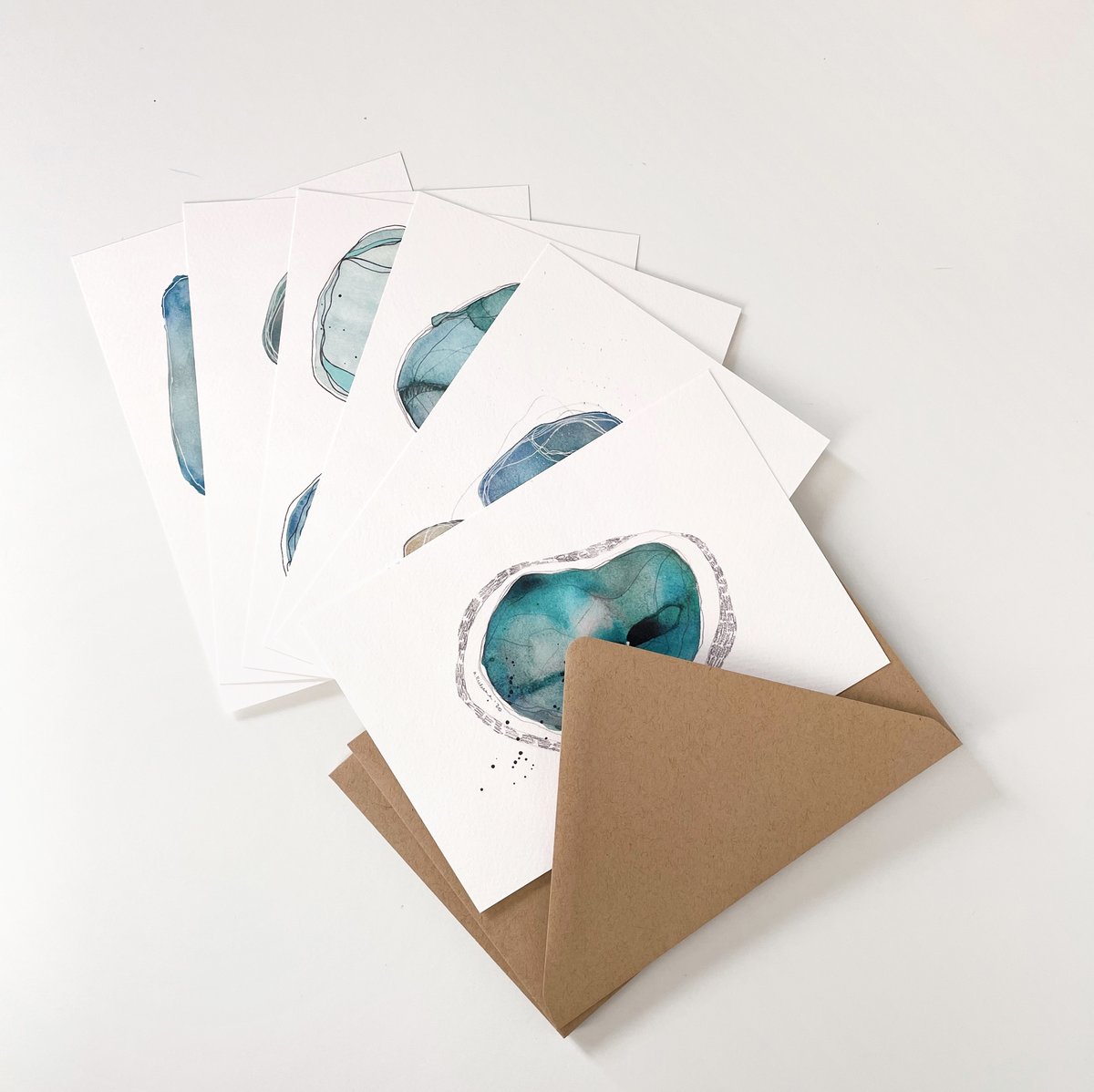 Art Print Flat Blank Card Sets