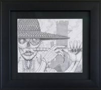 Image 2 of Pay the Piper - Framed Original Graphite