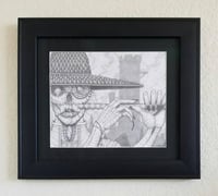 Image 3 of Pay the Piper - Framed Original Graphite