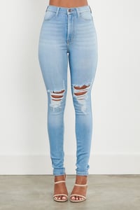Image 4 of Distressed Skinny Jeans 