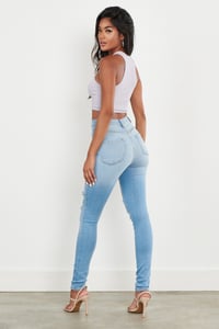 Image 2 of Distressed Skinny Jeans 