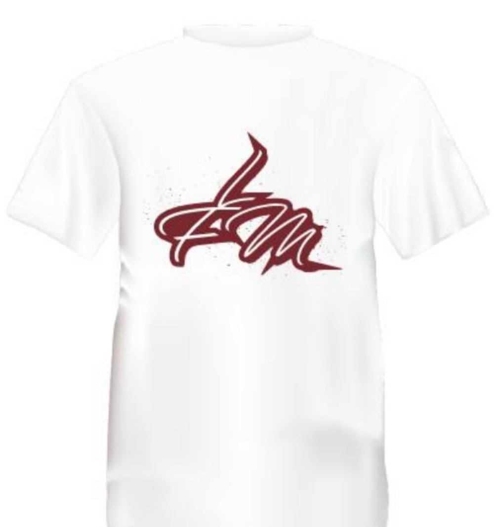 MAROON / WHT LFM Team Logo TEE