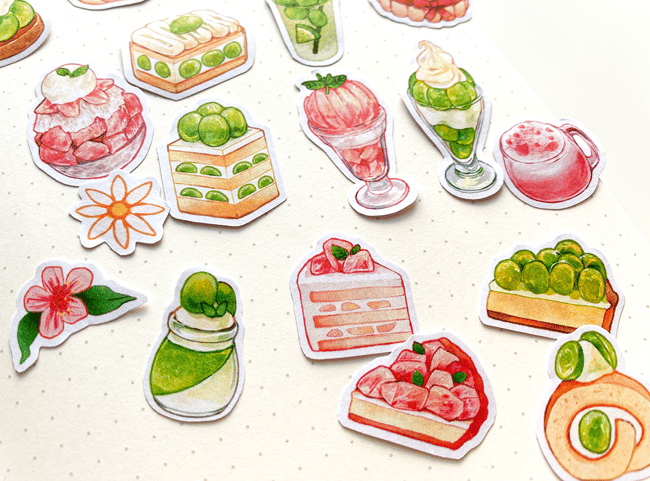 Fruit Desserts Washi Stickers