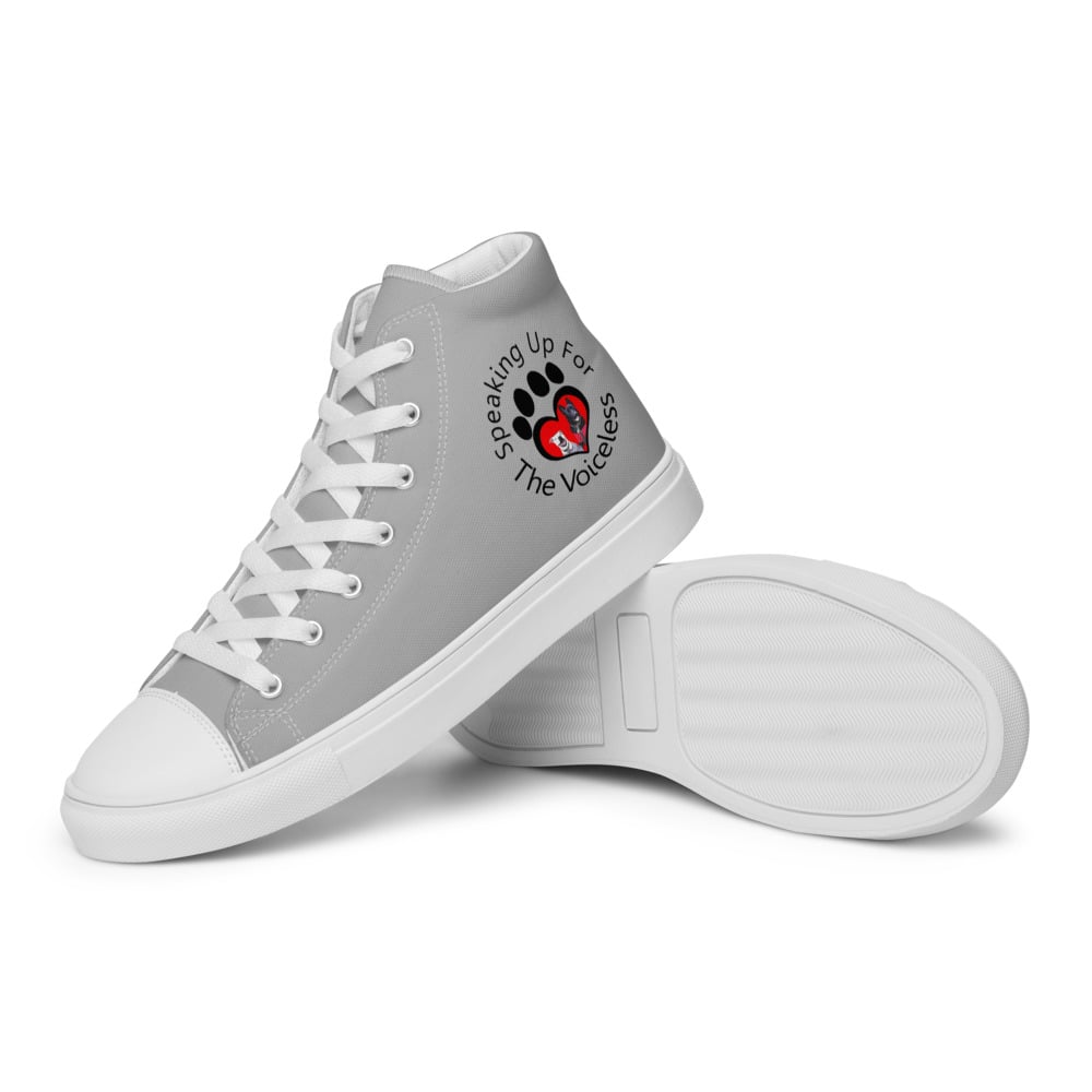 Image of Women’s Silver High Top Canvas Shoes