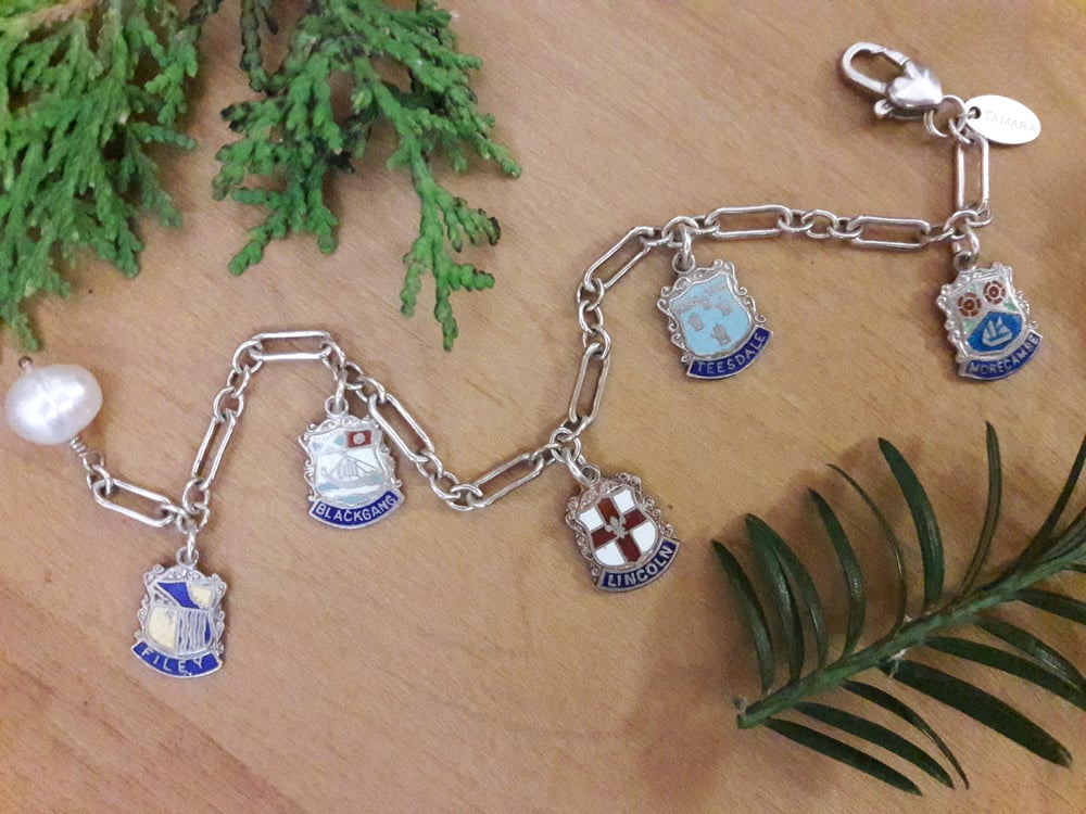 Image of Antique Souvenir Shield Bracelet 3VL