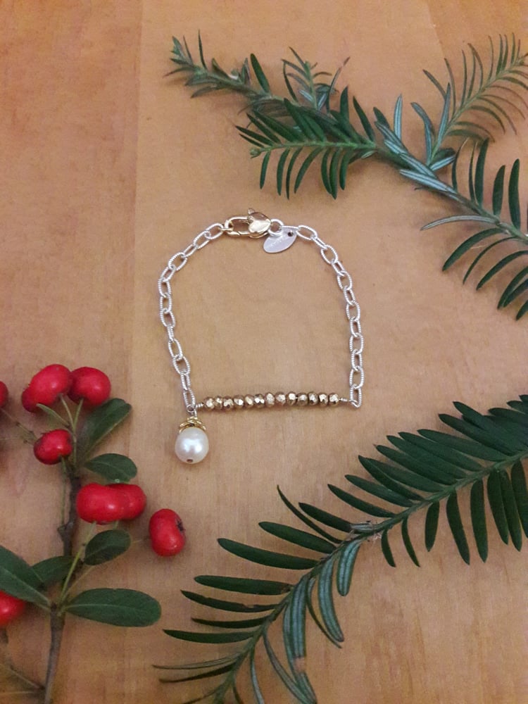 Image of Pyrite Bar Bracelet 4UB