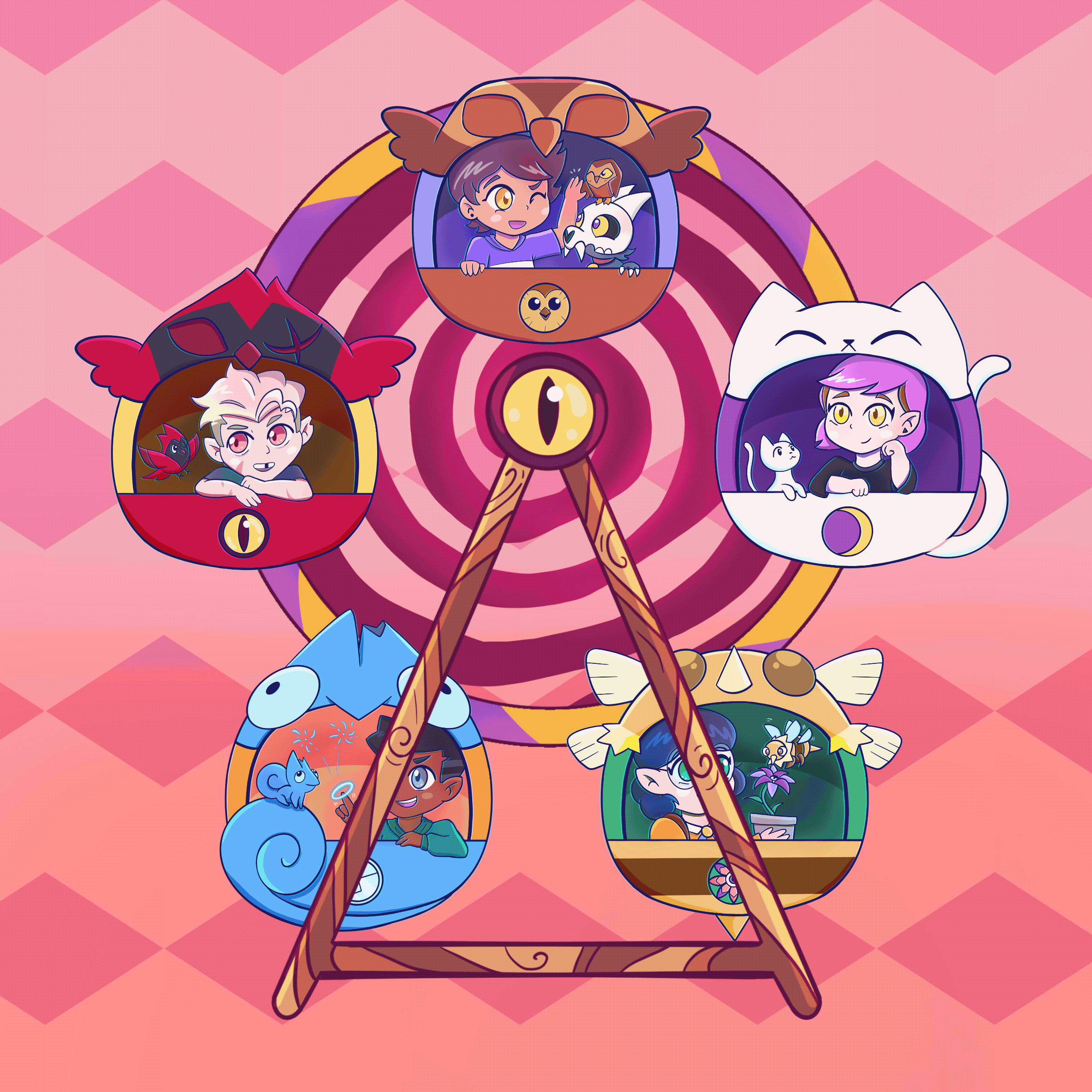 'Palis-Wheel' Owl House Ferris Wheel Standee 