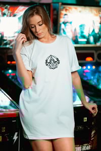 Image 5 of White Embroidered Emblem Tee