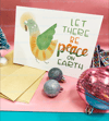 "PEACE PIDGE" card + kraft paper envelope set (7x5"/ blank)