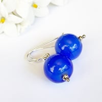 Image 1 of Blue Rounds Earrings - Larger