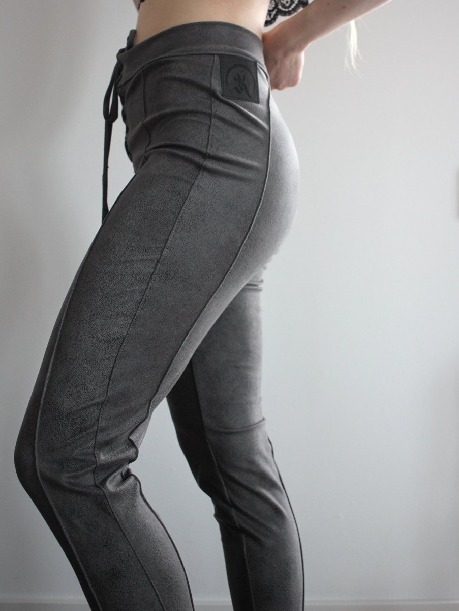 High Waisted Suede Pant Gray  LAPOINTE Womens Bottoms » Anechitoaie