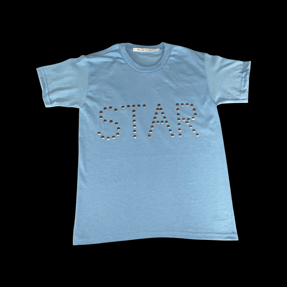 Image of 💘Sky Blue Studded Star Tee Restock 💖💘march pre order