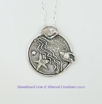 Beach Day Fine Silver Pendant