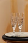 Cut Glass Champagne Flutes<br><i>Pair</i>