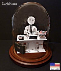 Executive at Desk Man or Woman Business Card Sculpture