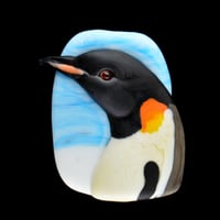 Image 1 of XXL. Emperor Penguin Portrait - Flamework Glass Sculpture Bead