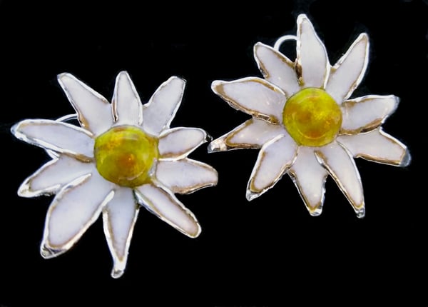 Image of Australian Wildfowers - Flannel Flower Earrings
