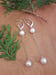 Image of White Pearl Earrings with Sterling Chain 5EH