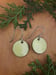 Image of Yellow-Green Enameled Penny Earrings 4RF