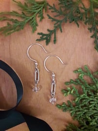 Image 1 of Sleek Silver Drop Earrings 5RH