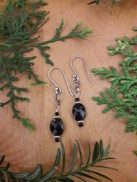 Image 3 of Black Onyx Oval Earrings 1QL