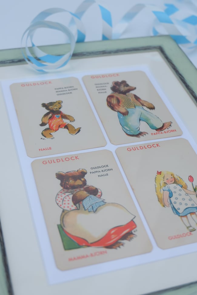 Framed Vintage Cards - The Three bears