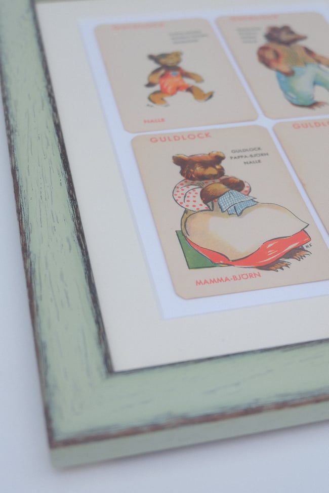Framed Vintage Cards - The Three bears