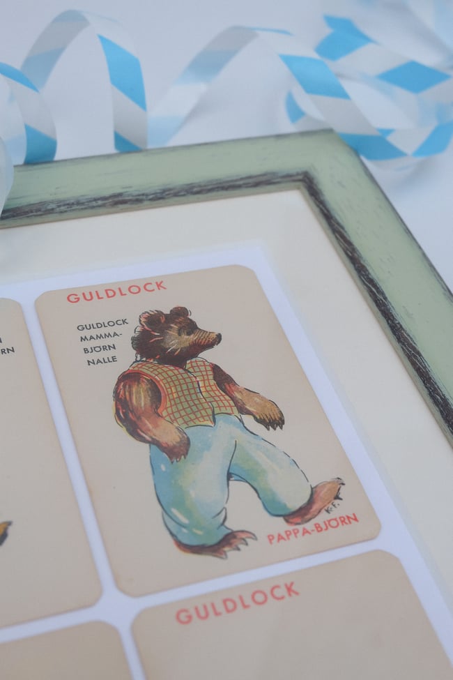Framed Vintage Cards - The Three bears